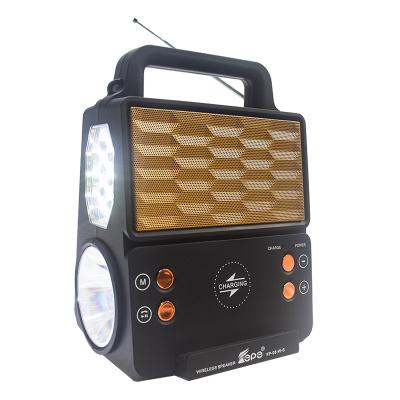 China LED Flashing Light Outdoor Solar Charging Portable Multifunctional Wireless Speaker for sale