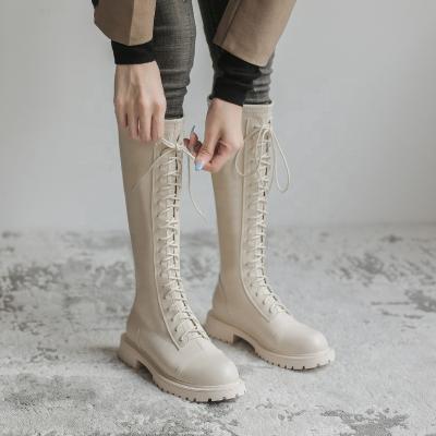 Chine Long boots 2021 new but knee-net celebrity Martin boots high-tube female thick-soled all-match British knight boots à vendre