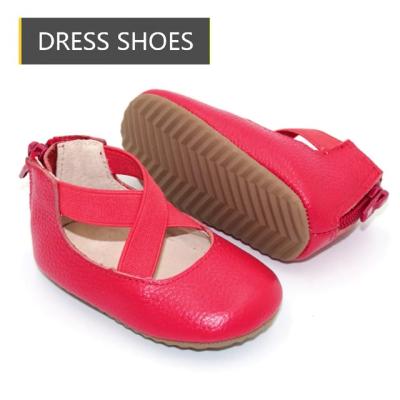 China Girl Kid Flat Brown Smooth Leather Children Sandals For Summer for sale