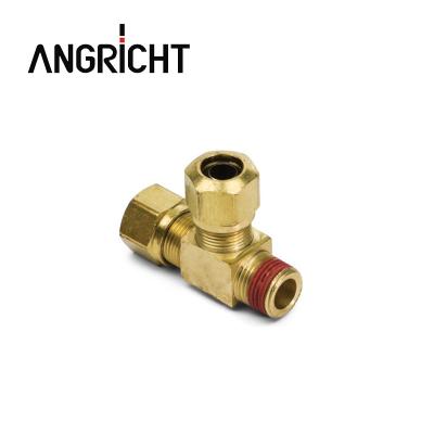 China Pneumatic Brass Air Brake Dot Push To Connector Fittings NPT Hose Compression Fitting Equal for sale