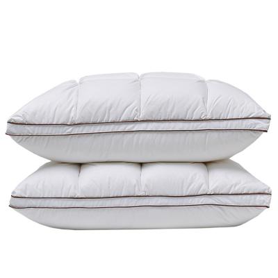 China High Quality Magnetic Goose Down Pillow Family Home Rests Soft White Feather Hotel Neck Filling Pillow for sale