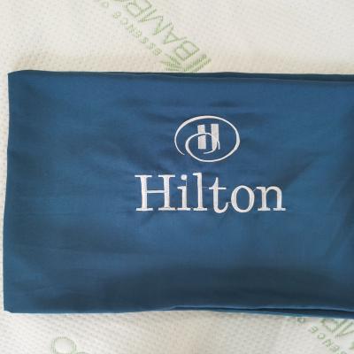 China New 48*74cm polyester fabric cooling HILTON embroidered pillow case for sale