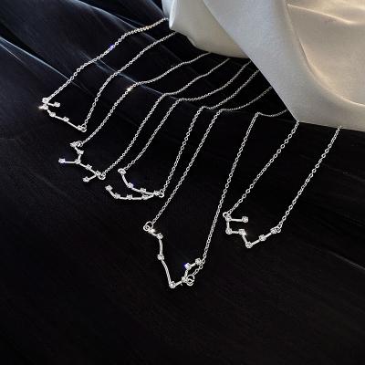 China Uniquely Designed Female Cubic Zircon Scorpio CZ Clavicle Chain Zodiac Necklace Fashion Charm Birthday Gift 12 Zodiac Necklace Female Uniquely Designed for sale