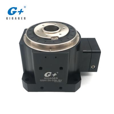 中国 GSA130-03K-SV Enclosed Gear Drives 90 Degree Hollow Bore Rotary Stage High Precision Right Angle Speed Reducer 販売のため