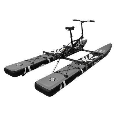 China Warter Sports SPatium Aqua-Cycles Racing Gray Waterbike Pedal Boats Hydrocycle Inflatable Bicycle Floating Water Bike for sale