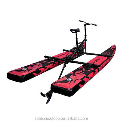 China Warter Sports Spatium 2023 new style water bike leisure price foot pedal boats floating bicycle for sale for sale