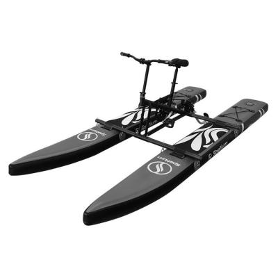 China Warter Sports Favorite New Design Water Bike Pedal Boat Inflatable Single Pedal Boat Floating Bicycle For Sale for sale