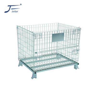 China Modern Design Steel Supermarket Warehouse Commercial Industrial Foldable Wire Mesh Container for sale