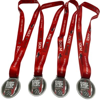 China Antique Imitation Cheap custom design 3D rotating zinc alloy award sports metal running medal for sale