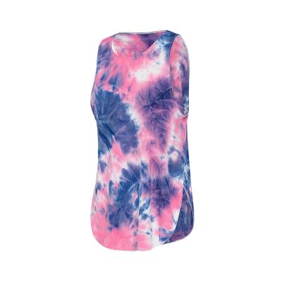 China QUICK DRY Sublimation Racer Back Spandex Custom Logo Sportswear Summer Girls Cool Yoga Tank Top for sale