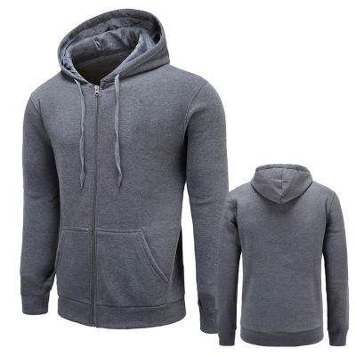 China Anti-wrinkle Men zip up blank plain embroidery customized printed hoodie sweatshirts fleece hoodies for sale