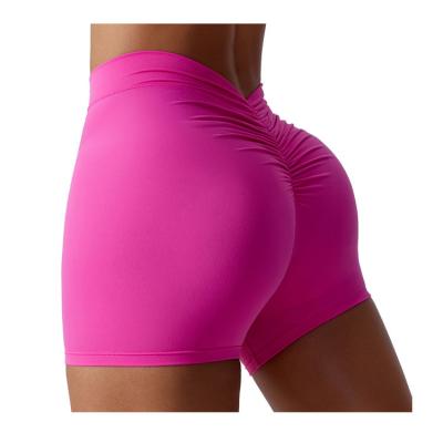 China Anti-Bacterial High waisted leggings for women tummy control yoga shorts sexy pink yoga leggings for sale