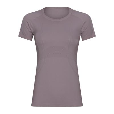 China QUICK DRY Custom Printing Women Blank 100% Polyester Sport Blouses Tops Gym Dry Fitness Plain Women's t-shirts for sale