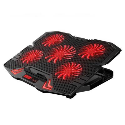 China Adjustable LCD Display Fans Adjustable Laptop Cooler Laptop Gaming Pad Cooling Cooling Stand For Laptop for sale