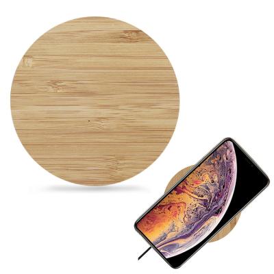 China 2021 Qi 10W Fast Charging Bamboo Wood Fast Charging Phone Wireless Charger For Apple iPhone for sale