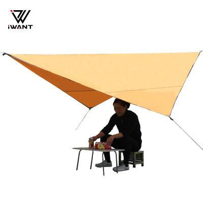 China Extended Type Oxford Cloth Coated Silver Waterproof Canopy Tent Outdoor Sunshade Tent For Camping Or Picnic Camping Tarp for sale