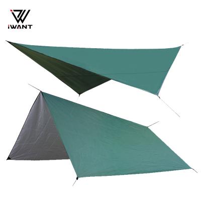 China Multiple Shapes Camping Waterproof Sunshade Awning Diamond Square Canopy Camping Tent Outdoor Picnic Mat for sale