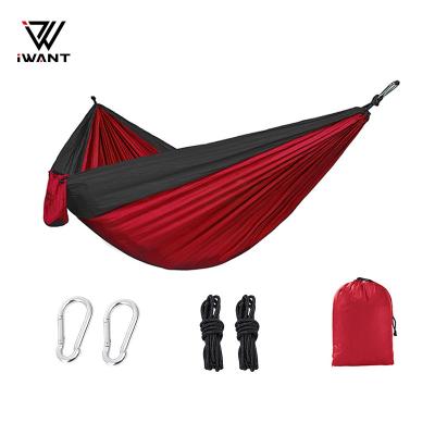 China Best Adult Outdoor Light Weight Double Hammock Parachute Camping Hammock Nylon Folding Tent for sale