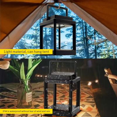 China Outdoor Garden Decoration Square Led Lamps Solar Lantern Lamp Camping Light For Hiking for sale