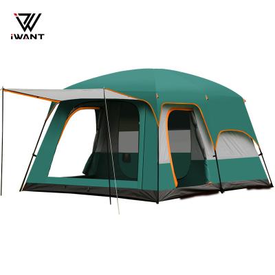 China Factory Sale Large Large Family Travel Tent Two Room Waterproof 5/8/10 Room Luxury Family Outdoor Camping Tent Extended Type Big Large for sale