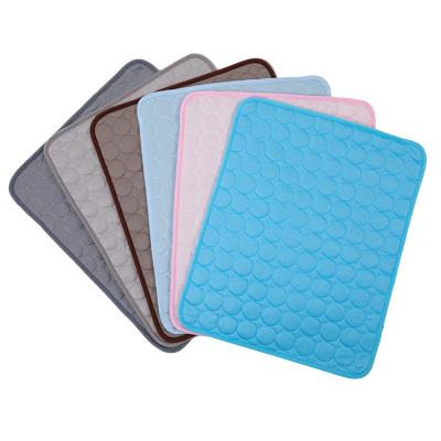 China Summer Dog Ice Pad Kennel Sleep Pad Pet Cooling Silk Cool Mat for sale