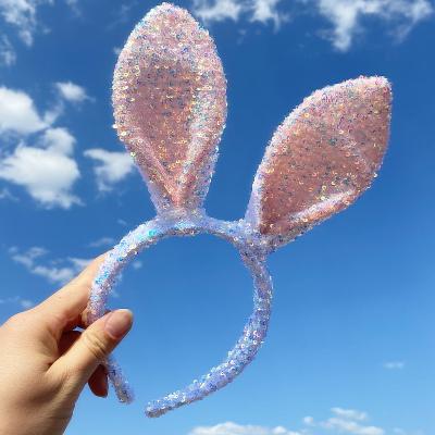 China Durable New Arrival Big Rabbit Ear With Sequin Headband For Women for sale