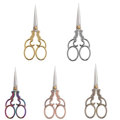 China Retro Blades Stainless Steel Shape Embroidery Sharp Extra Scissors Cutting Shears Tools for sale