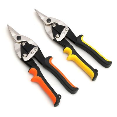 China Regular Straight Cut Tin Cutting Shears Tin Snips Cutter Universal Scissors With PVC Handle for sale