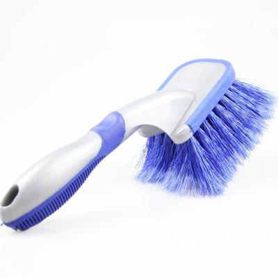 China Factory Supply Non-slip Grip PVC Car Wheel Brush Soft Blue Tire Sweep Cleaning Tools for sale