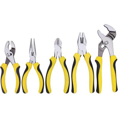 China MULTI FUNCTIONAL 5 Piece Pliers Sets With Joint Groove, Slip Joint Pliers For Basic Repair, Home Maintenance for sale