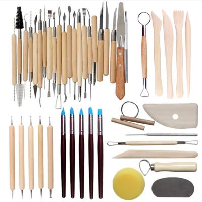 China Ceramic Tool Polymer Clay Caramic Tools 45 Pcs Clay Sculpting Tool Modeling Clay Tool Kit for sale