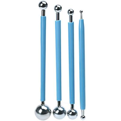 China High Qulaity Raw Material Stainless Steel 4pcs/set Sculpting Tools Polymer Modeling Tool Metal Ball Clay Tools for sale