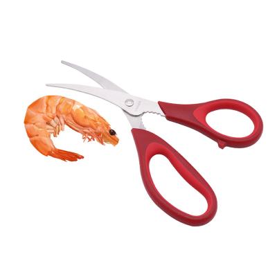 China Multifunctional PP Stainless Steel Shears Kitchen Seafood Scissors For Kitchen Seafood Peeling Tools for sale