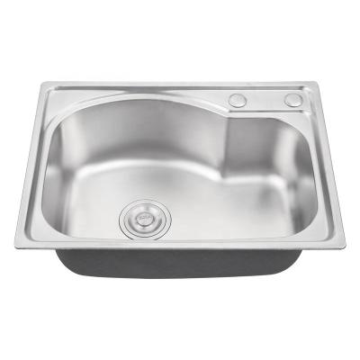 China Without Faucet LS5842 Top Mount Stretch Bowl Stainless Steel Single Basin Kitchen Sink For Home for sale