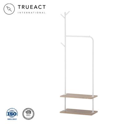 China Modern Free Standing Wooden Coat Rack | Taiwan | Formed tree | Rail hanging rack for sale