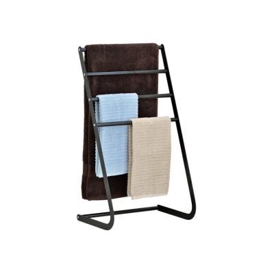 China Modern Bathroom 4 Tier Metal Bath Standing Towel Rack for sale