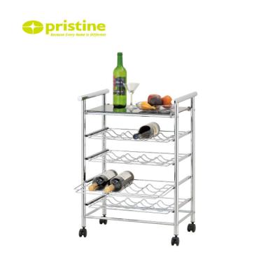 China Metal Made in Taiwan Home Kitchen Furniture 5 Tiers Wine Racks for Kitchen and Storage Rack for sale