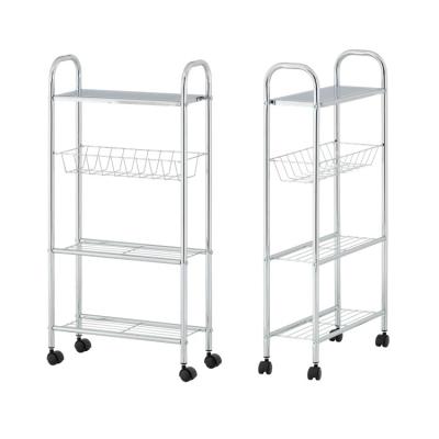 China Metal 4 Tier Kitchen Storage Cart for sale