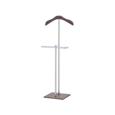 China Modern Clothes Suit Valet Stand Rack With Wooden Hanger for sale