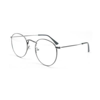 China Fashionable Vintage OEM Optical Designs Tank Circle Gunmetal Glass Frames for sale