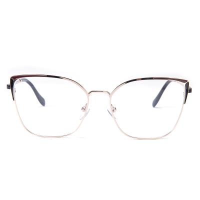 China Latest Fashionable Wholesale Metal Optical Frames Glasses For Girls And Women for sale