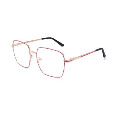 China Prescription Trendy Square Purple Metal Fashion Dropshipping Optical Frames for sale