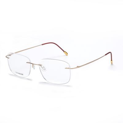 China Fashionable Titanium Rimless Spectacle Frameless Optical Eyeglasses Fashion Glasses Prescription Eye Glass Frameless Glasses for sale