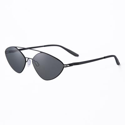 China Stylish Fashion Sunglasses Metallic Novelty Shades Double Bridge Unisex Sunglasses for sale