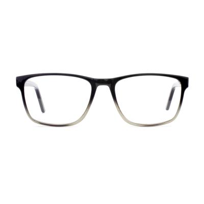 China Fashionable Double Color Rectangle Glass Optical Flexible Plastic Optical Frame for sale