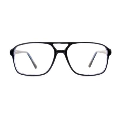 China Wholesale china fashionable optical black bridge plastic eyeglass frames of double for sale