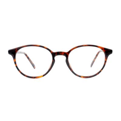 China Trendy Vintage Luxury Prescription Round Amber Plastic Optical Frames for sale