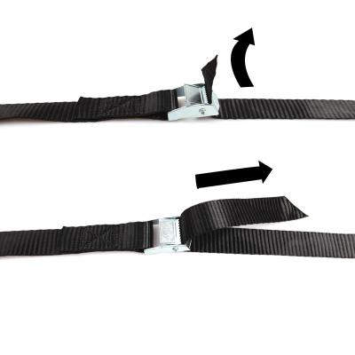 China POT 1 inch 3m metal cam running loop lashing strap belt without hooks, 200kgs for sale