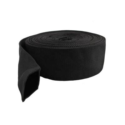 China 2.5 Inch Wide Black Polyester Heavy Duty PE Protector Or Sleeve For 2inch 50mm Cargo Lashing Webbing for sale