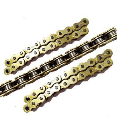 China Machinery Repair Shops China O Ring Blue / Gold 420 O Ring Motorcycle Chain With High Quality for sale